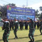 Upacara HUT TNI AU ke-78, Diwarnai Polisi Militer Lanud H AS Hanandjoeddin Tampilkan Seni Beladiri Karate