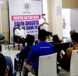 Orientasi dan Ujian Masuk Calon Anggota PWI Riau Tahun 2021 Resmi Dibuka