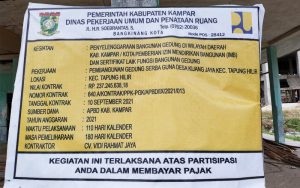 Gawat! Pembangunan Gedung Serba Guna Desa Kijang Jaya Diduga Asal Jadi