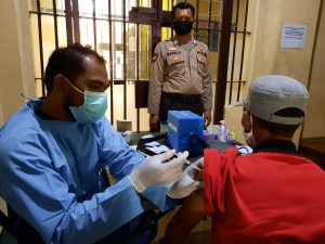 Kawasan Wajib Vaksinasi Covid-19 di Tahanan Polres Pandeglang