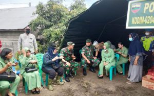 Danrem 022/PT Tinjau Lokasi Banjir di Desa Sei Rampah