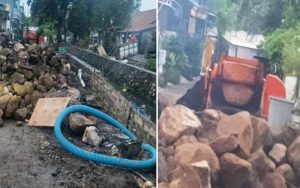 Proyek Saluran Batu Kali Gunung Anyar Harapan Diduga Menyimpang, CV Pelaksana Lempar Tanggungjawab