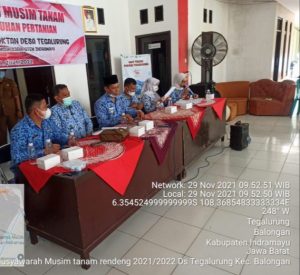 Camat Balongan Berikan Sosialisasi Percepatan Musim Tanam