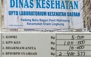 Penggunaan Dana Darma Wanita  Dinkes Kabupaten Padang Pariaman Tidak Transparan