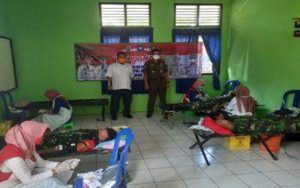 Satpol PP Way Kanan Bekerjasama dengan PMI Laksanakan Bakti Sosial Donor Darah