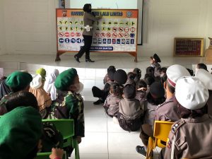 Ratusan Anak TK, Paud dan Kober Kunjungi Taman Lalu Lintas Polda Banten