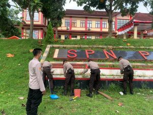 Siswa SPN Polda Banten Laksanakan Manajemen Kebersihan