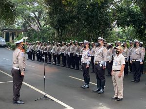 Apel Jam Pimpinan Ditlantas Polda Banten, Ini Arahan Wadirlantas