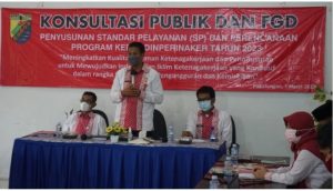 Dinperinaker Kota Pekalongan Gelar FGD Untuk Tingkatkan Kwalitas Layanan