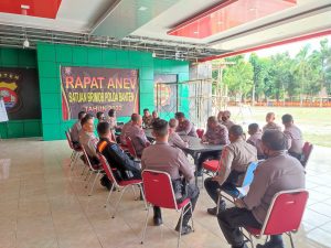 Satbrimob Polda Banten Gelar Rapat Analisa dan Evaluasi Bulanan