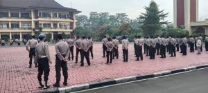 Bidpropam Cek Kehadiran Personel Ditpamobvit Polda Banten Saat Apel Pagi