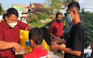 Berbagi Dengan Hati, Ditreskrimum Polda Riau Kembali Hadir di Pasar Sail