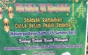 Keluarga Besar SDN 15 Tapung Hulu Saling Berbagi Dibulan Ramadhan