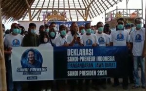 Pelaku Wisata di Pangandaran Deklarasikan Sandiaga Uno Sebagai Capres