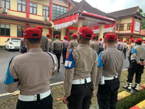 SPN Polda Banten Gelar Apel Pagi Personel dan Pengasuh