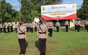 Polres Way Kanan Gelar Upacara Sertijab Kasatresnarkoba