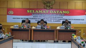 Monitoring dan Evaluasi Kerjasama Polri di Banten, Wakapolda Sambut Tim SOPS Mabes Polri