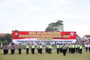 Operasi Patuh Lancang Kuning 2022 Digelar Mulai Hari Ini, Kapolda Riau Pimpin Apel Gabungan