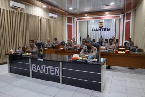 Polda Banten Ikuti Vicon Penyerahan Laporan Keuangan Polri Kepada BPK RI