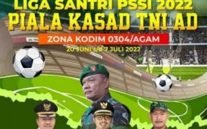 Walikota Erman Resmikan Liga Santri Nasional Piala KSAD Tahun 2022