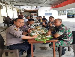 Jalin Keakraban TNI-POLRI, Danramil 04/LL Kodim 0312/Padang, Ngopi Bareng Dengan Kapolsek Lubuk Begalung