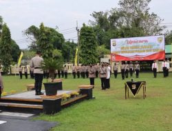 Polres Way Kanan Gelar Upacara Sertijab Kasat Intelkam