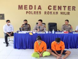 Polres Rohil Dalam 24 Jam Ungkap dan Tangkap Pembunuh Sadis