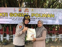 Sambut Hari Jadi Polwan Ke-74, Polwan Polda Banten Gelar Bakti Sosial
