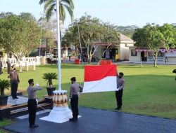 Polres Way Kanan Gelar Upacara Peringatan HUT RI ke-77