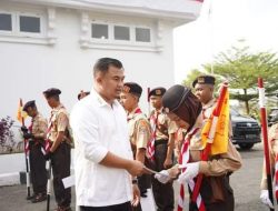 Sutan Riska Lepas Kontingen Kwarcab Pramuka Dharmasraya ke Jambore Nasional XI