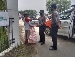 Berbagi Sembako, Wujud Kepedulian Personel Ditpamobvit Polda Banten