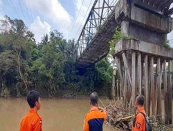 Dampak Sungai Citanduy Meluap TPT Ambruk dan Tiang Pancang Jembatan Baru Banjar Patah