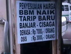 Imbas Kenaikan BBM Tarif Angkutan di Kota Banjar Naik