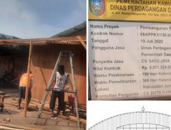 Pembangunan Pasar PON Kabupaten Jombang Diduga Menyimpang