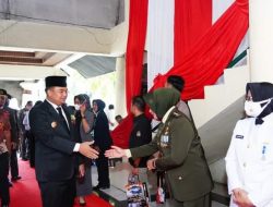 Sutan Riska dan Forkopimda Dharamsraya Hadiri HUT TNI ke-77