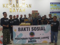 Paguyuban Sumedang Larang, Serahkan Bantuan untuk Korban Banjir di Bayah 