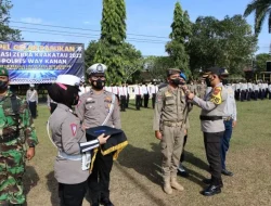 Polres Way Kanan Apel Gelar Pasukan Ops Zebra Krakatau 2022