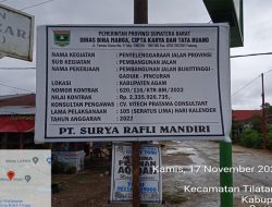 Proyek di Kampung Gubernur Sumbar Tidak Jelas Plank Informasinya