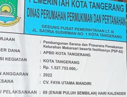 Diduga Janggal, Disperkimtan Kota Tangerang Diminta Mengawasi Proyek Pembangunan Sarana dan Prasarana Pemakaman Kelurahan Mekarsari