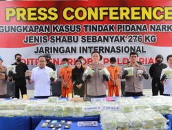 Polda Riau Gagalkan Pengiriman Narkotika Jenis Sabu 276 Kg, Satu Tewas