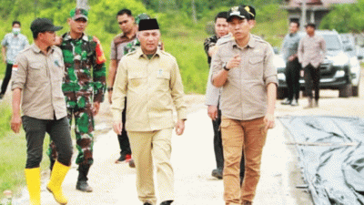 Pj Bupati Muba Cek Langsung Perbaikan Jalan Di Kec.Jirak Jaya