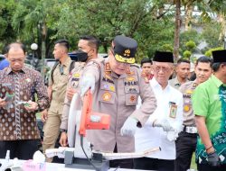 Jaga Khusu’nya Ibadah Bulan Ramadhan, Polda Riau Musnahkan Narkoba Hingga Miras dan Knalpot Brong