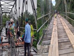 Khawatir Makin Memburuk Dinas PUPR Mukomuko Rehab Jembatan Kecamatan XIV Koto