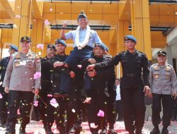 Terkejut, Danlanud RSN Dilepas Kapolda Riau Dengan Arakan Mobil Baracuda