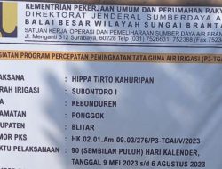 Pekerjaan Proyek Irigasi Subantoro I Kebunduren Diduga Menyimpang, Kades Lakukan Pembiaran