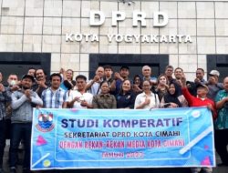 Kunjungan Kerja Study Komperatif Sekretariat dan Wartawan Kota Cimahi Disambut Akrab DPRD kota Yogyakarta