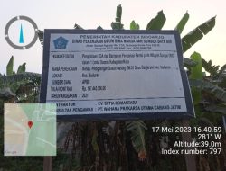 Rehab Plengsengan Dusun Gesing RW 01 Desa Banjarsari Kecamatan Buduran Diduga di Mark Up 