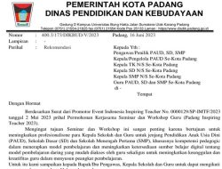 Kepala Dinas Pendidikan Kota Padang Minta Rp 200.000/Orang Untuk Kegiatan Seminar dan Workshop