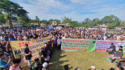 Ribuan Masyarakat Desa Kasikan Tandatangani Petisi, Tolak HGU Perkebunan Kelapa Sawit
