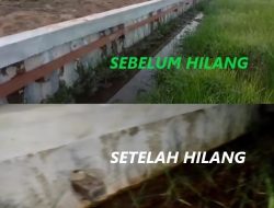 Parah, Belum Lama Selesai Dikerjakan, Balok Tarik Proyek Barau Sui Jawi Dicuri